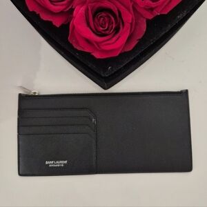Authentic YSL Saint Laurent VIP Gift Exclusive Zippered Pouch / Card Holder